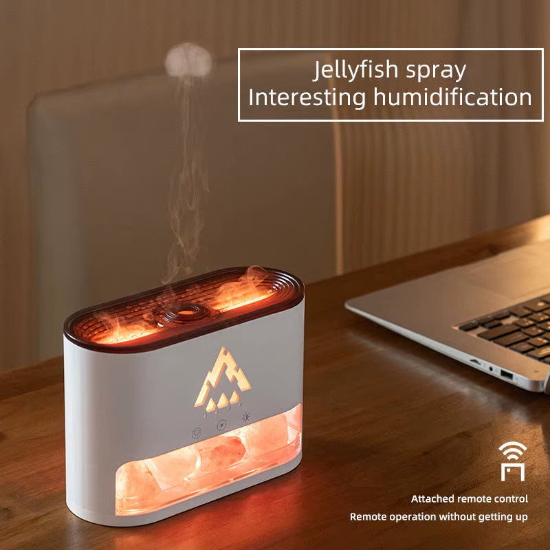 Transform Your Space with the Volcano Eruption Effect Jellyfish Aroma Diffuser - A Stunning Flame Mist Humidifier for Essential Oil Aromatherapy