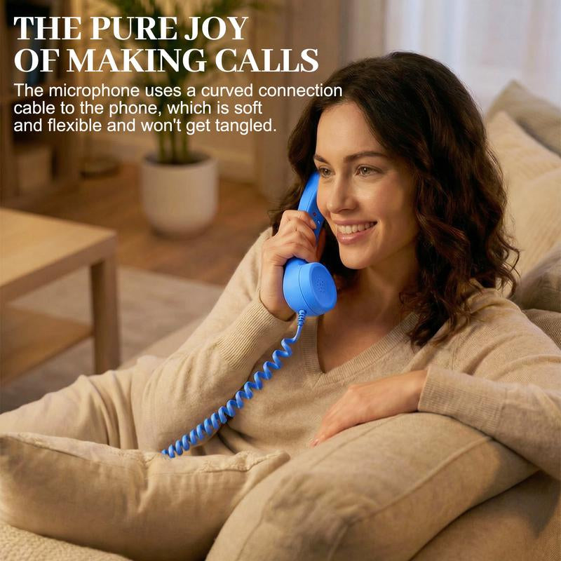 Revamp Your Communication with the Fun and Stylish Retro Handset – Perfect Gift for All Ages with Easy Type-C Connectivity and Crystal Clear Calls!