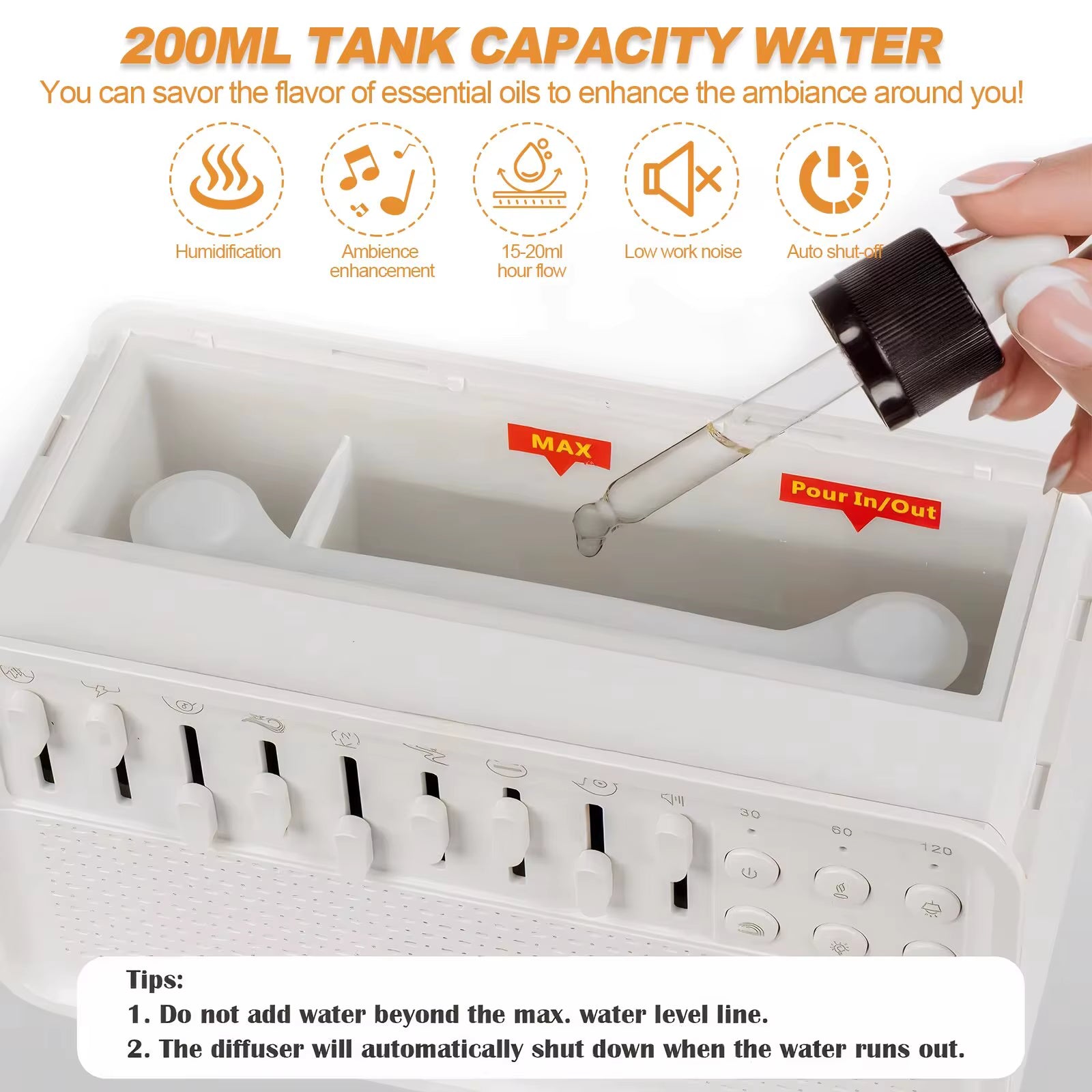 Transform Your Space with the 4-in-1 HIFI Bluetooth Speaker: Night Light, White Noise, and Humidifier with 8 Soothing Nature Sounds