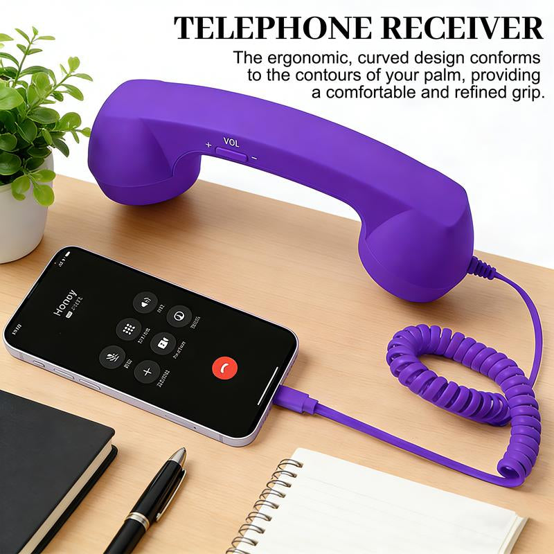 Revamp Your Communication with the Fun and Stylish Retro Handset – Perfect Gift for All Ages with Easy Type-C Connectivity and Crystal Clear Calls!