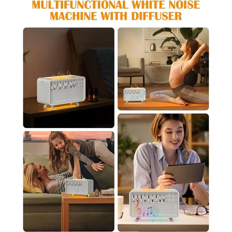 Transform Your Space with the 4-in-1 HIFI Bluetooth Speaker: Night Light, White Noise, and Humidifier with 8 Soothing Nature Sounds